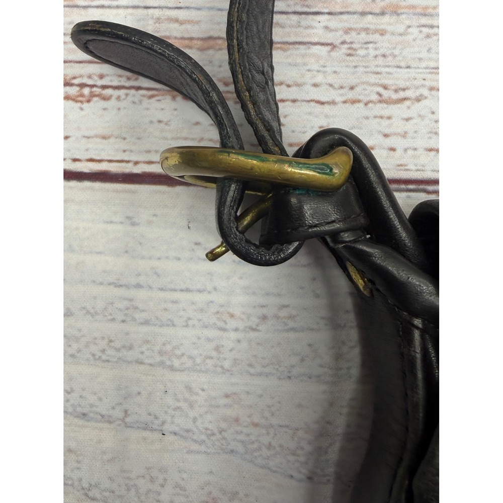 Vintage‎ Coach 4115 Whitney Flap Crossbody Shoulder Bag Black Leather Brass USA - Picture 11 of 12